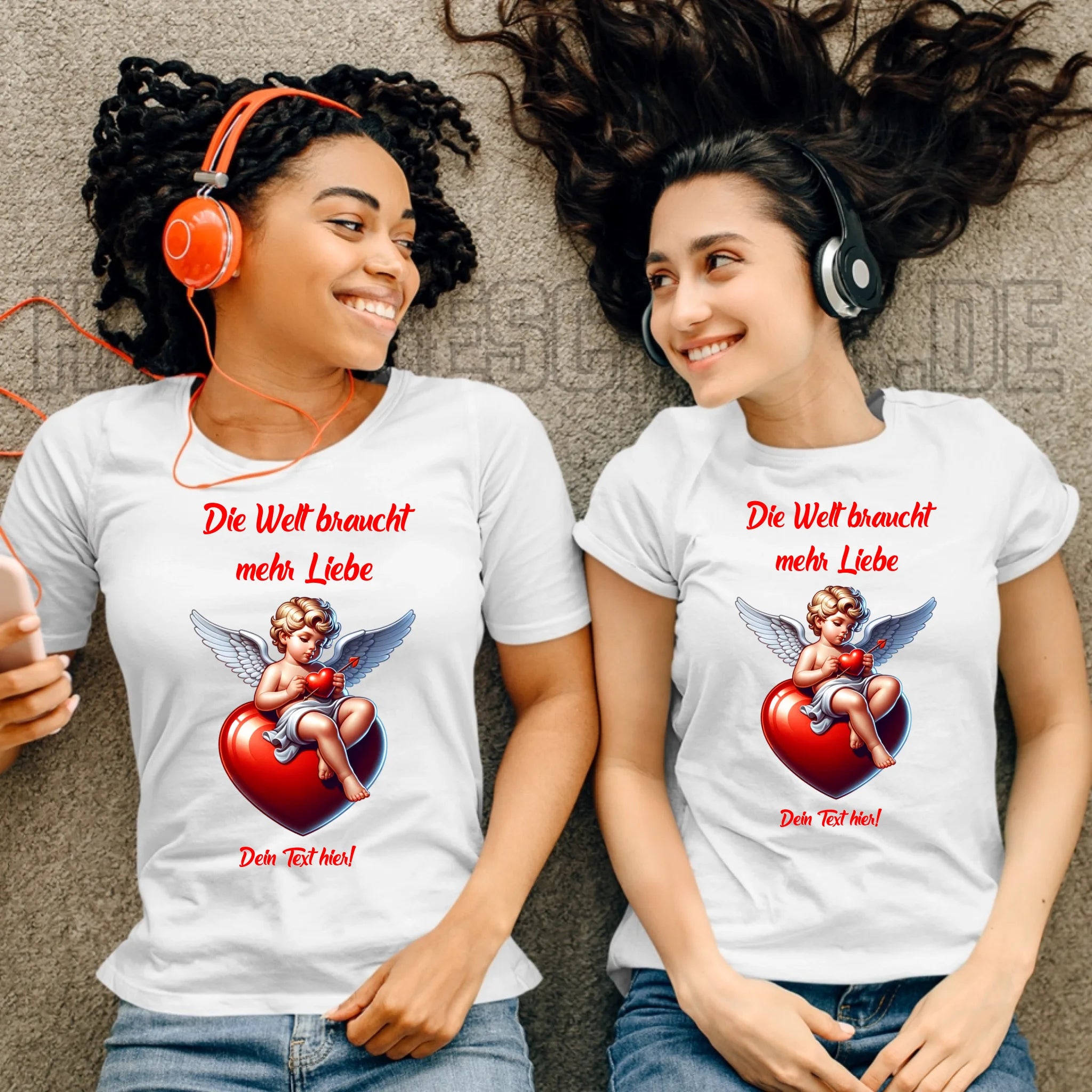 Mehr Liebe • Valentinstag • Ladies Premium T-Shirt XS-2XL aus Bio-Baumwolle für Damen • Exklusivdesign • personalisiert