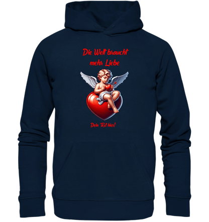 Mehr Liebe • Valentinstag • Unisex Premium Hoodie XS-5XL aus Bio-Baumwolle für Damen & Herren