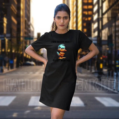 Miese Ente • Passe den Text an • 4 Versionen • Ladies Premium T-Shirt Kleid aus Bio-Baumwolle S-2XL • Exklusivdesign • personalisiert