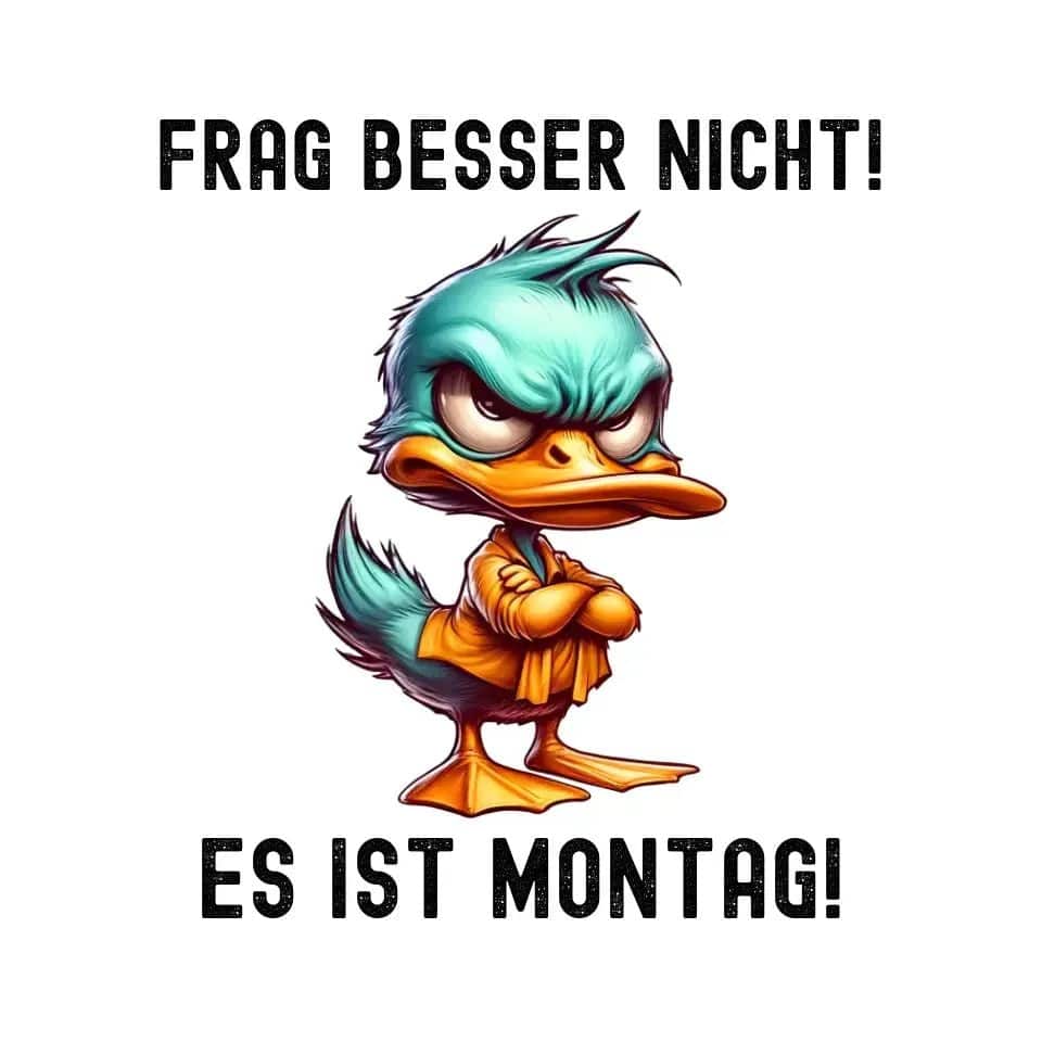 Miese Ente • Passe den Text an • STICKER 20x20 cm Aufkleber