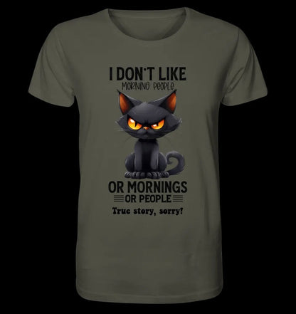 Morning people • Katze • Unisex Premium T-Shirt XS-5XL aus Bio-Baumwolle für Damen & Herren • Exklusivdesign • personalisiert