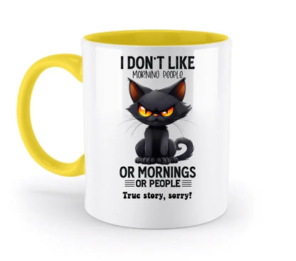 Morning people • Katze • zweifarbige Tasse • Exklusivdesign • personalisiert