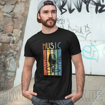 Music • Sing • Mic • Unisex Premium T-Shirt XS-5XL aus Bio-Baumwolle für Herren & Damen • personalisiert • Motivprodukt