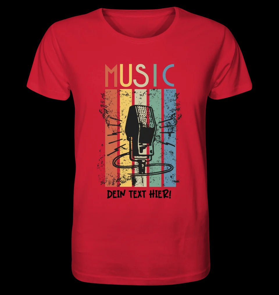 Music • Sing • Mic • Unisex Premium T-Shirt XS-5XL aus Bio-Baumwolle für Herren & Damen • personalisiert • Motivprodukt