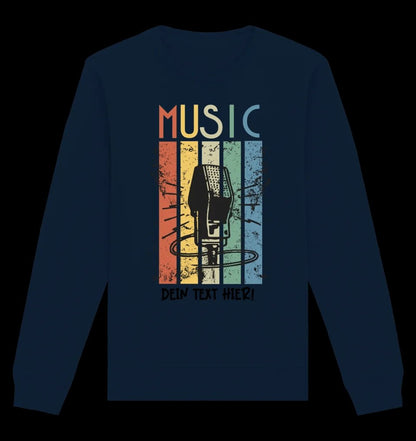 Music • Sing • Mic • Unisex Sweatshirt Bio-Baumwolle in 4 Farben XS-3XL • personalisiert