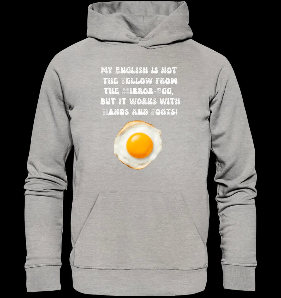 My English & the egg • Unisex Premium Hoodie XS-5XL aus Bio-Baumwolle für Damen & Herren • Exklusivdesign • personalisiert