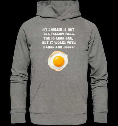 My English & the egg • Unisex Premium Hoodie XS-5XL aus Bio-Baumwolle für Damen & Herren • Exklusivdesign • personalisiert