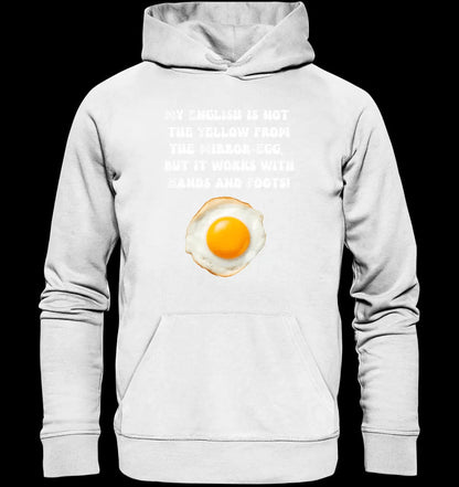 My English & the egg • Unisex Premium Hoodie XS-5XL aus Bio-Baumwolle für Damen & Herren • Exklusivdesign • personalisiert