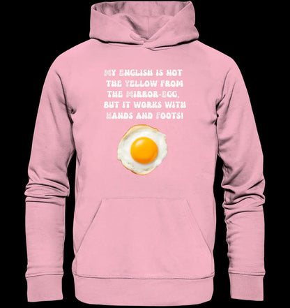 My English & the egg • Unisex Premium Hoodie XS-5XL aus Bio-Baumwolle für Damen & Herren • Exklusivdesign • personalisiert