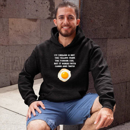 My English & the egg • Unisex Premium Hoodie XS-5XL aus Bio-Baumwolle für Damen & Herren • Exklusivdesign • personalisiert