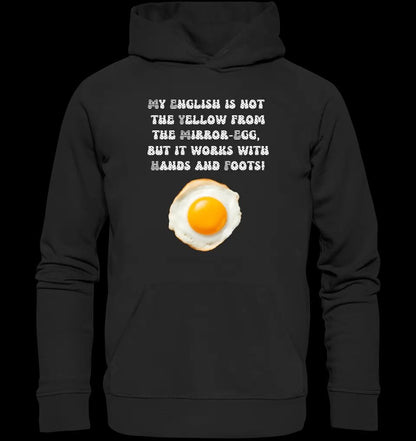 My English & the egg • Unisex Premium Hoodie XS-5XL aus Bio-Baumwolle für Damen & Herren • Exklusivdesign • personalisiert