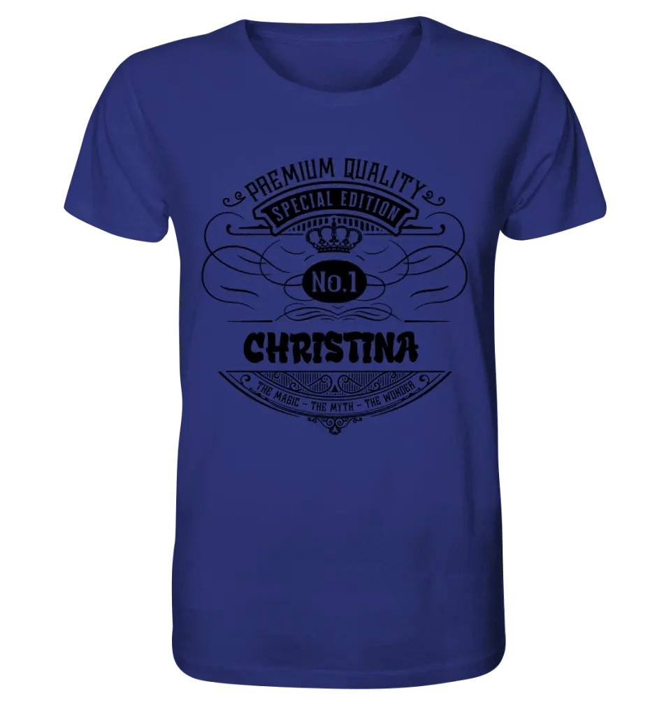 No.1 + Wunschname - Unisex Premium T-Shirt XS-5XL aus Bio-Baumwolle für Damen & Herren