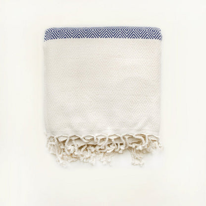 OTTO Navy Handwoven Turkish Towel - Perfect for a Luxurious Self Care Routine • türkisches Handtuch / Hamamtuch