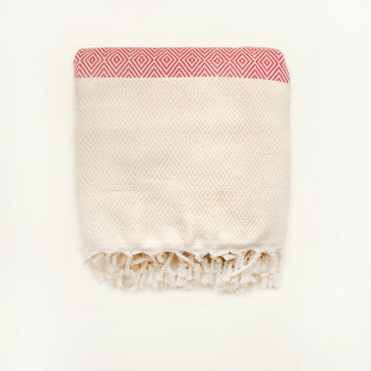 OTTO Red Handwoven Turkish Towel - A Stylish Addition to Your Self Care Routine • türkisches Handtuch / Hamamtuch