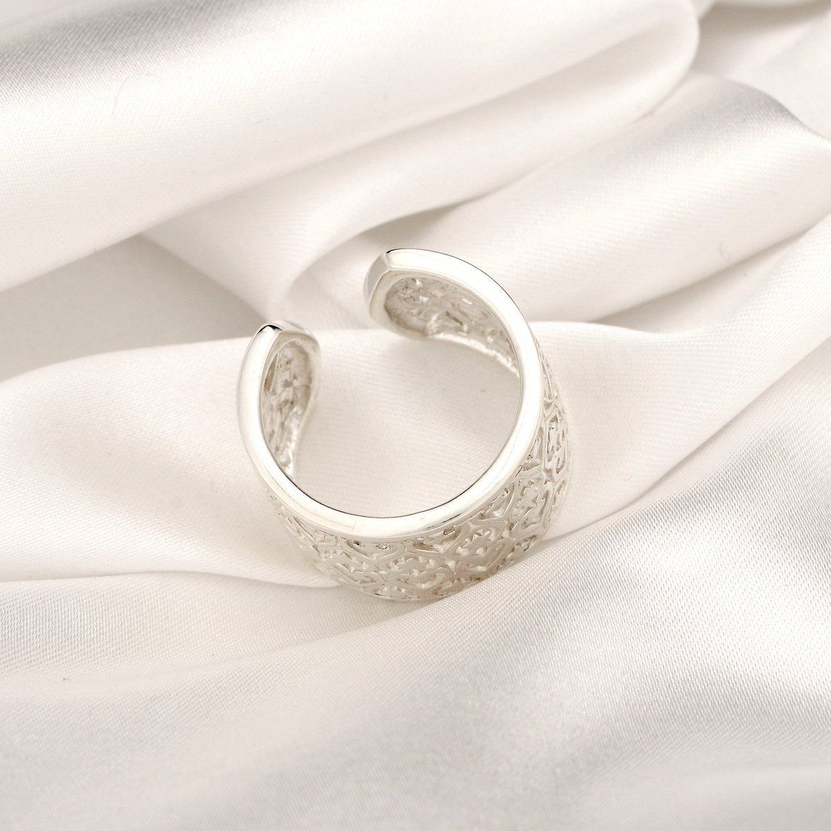 Ornamentaler 925 Sterling Silber Ring im Orient Stil - Größenverstellbarer Statement Ring - RG925-15