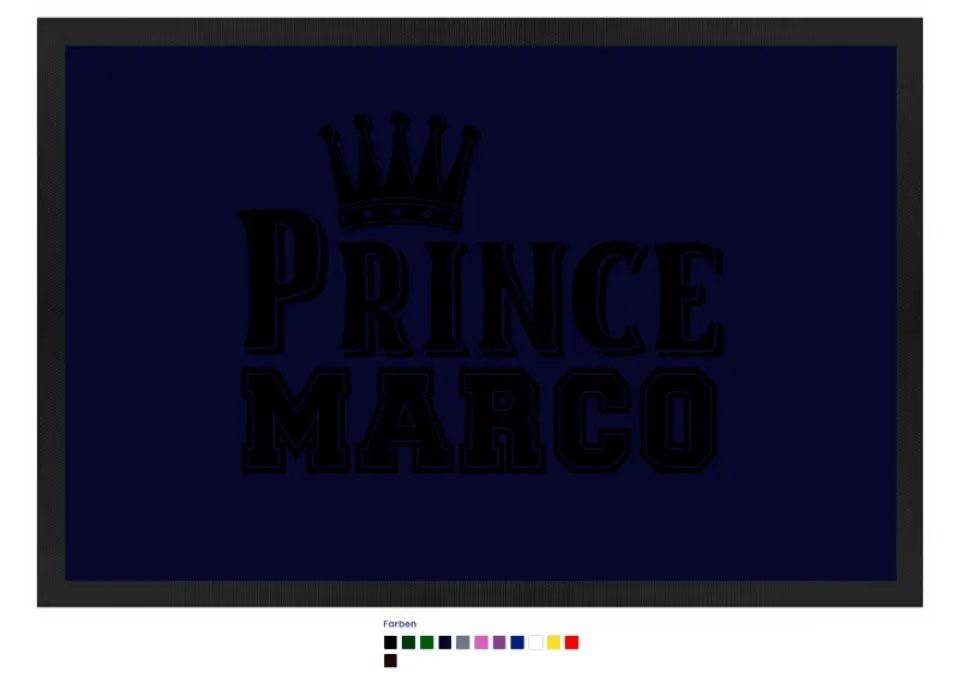 PRINCE + WUNSCHNAME • Fußmatte • Exklusivdesign • personalisiert