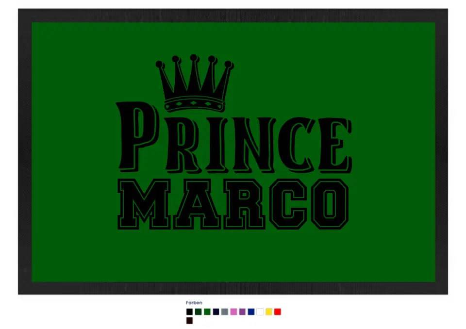 PRINCE + WUNSCHNAME • Fußmatte • Exklusivdesign • personalisiert