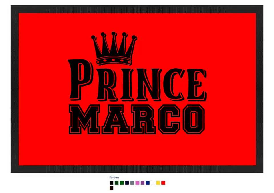 PRINCE + WUNSCHNAME • Fußmatte • Exklusivdesign • personalisiert