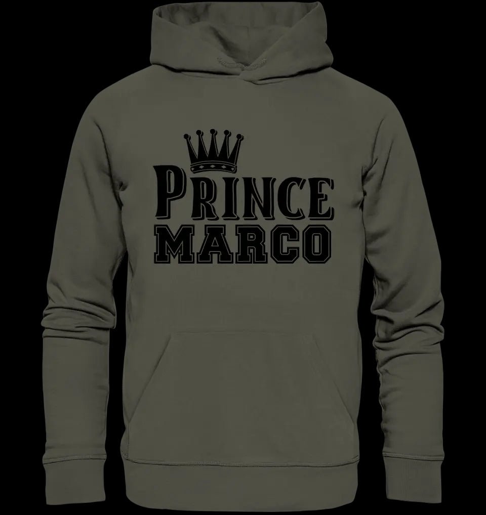 PRINCE + WUNSCHNAME • Unisex Premium Hoodie XS-5XL aus Bio-Baumwolle für Damen & Herren • Exklusivdesign • personalisiert