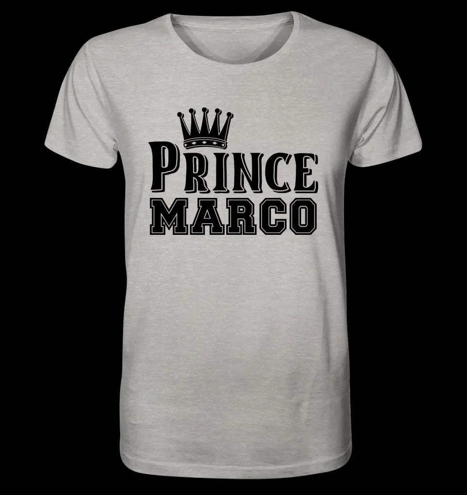 PRINCE + WUNSCHNAME • Unisex Premium T-Shirt XS-5XL aus Bio-Baumwolle für Damen & Herren • Exklusivdesign • personalisiert