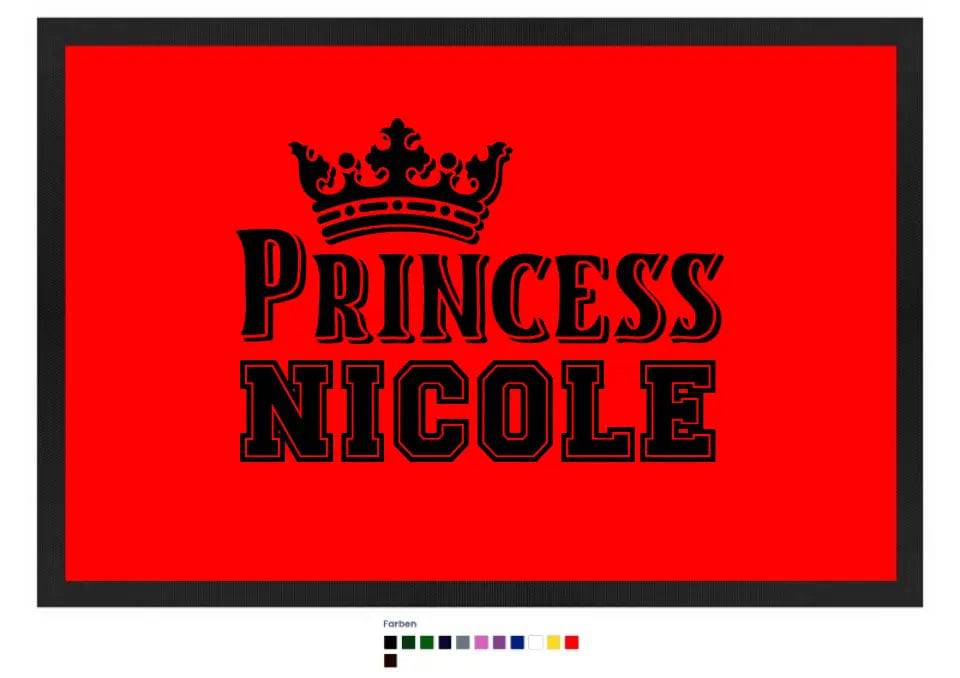 PRINCESS + WUNSCHNAME • Fußmatte • Exklusivdesign • personalisiert