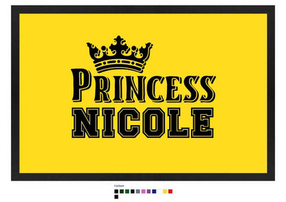 PRINCESS + WUNSCHNAME • Fußmatte • Exklusivdesign • personalisiert