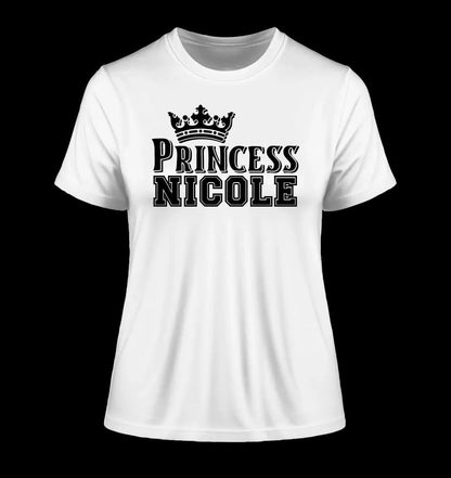 PRINCESS + WUNSCHNAME • Ladies Premium T-Shirt XS-2XL aus Bio-Baumwolle für Damen • Exklusivdesign • personalisiert