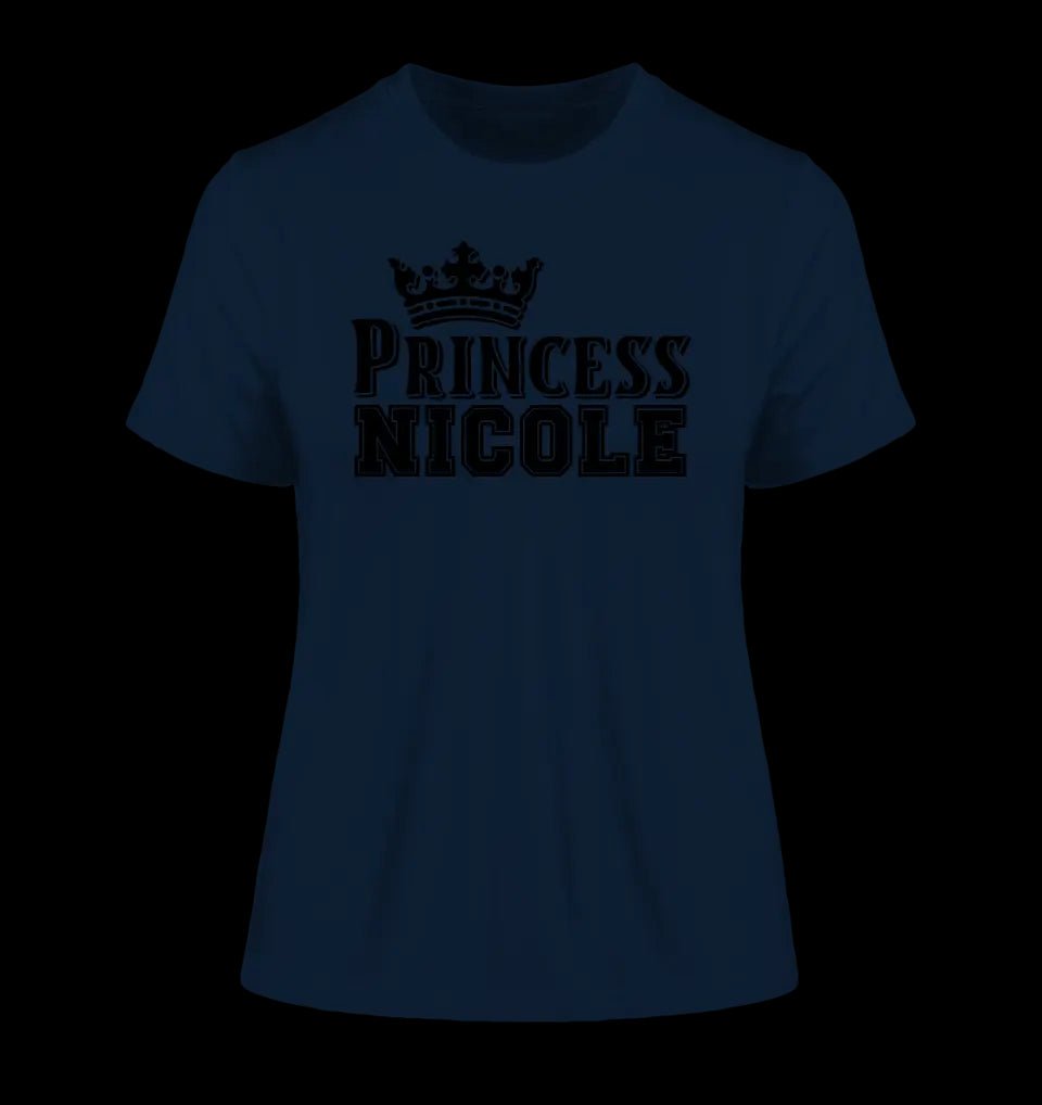 PRINCESS + WUNSCHNAME • Ladies Premium T-Shirt XS-2XL aus Bio-Baumwolle für Damen • Exklusivdesign • personalisiert