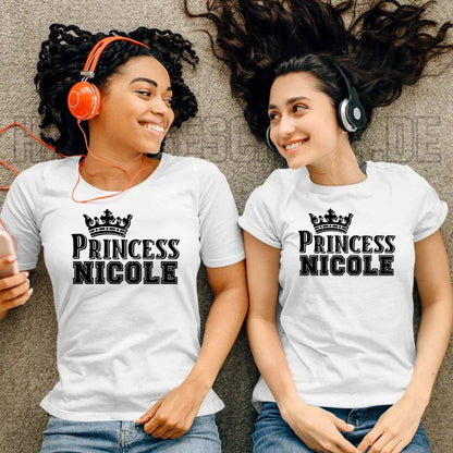 PRINCESS + WUNSCHNAME • Ladies Premium T-Shirt XS-2XL aus Bio-Baumwolle für Damen • Exklusivdesign • personalisiert