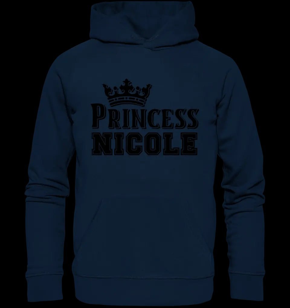 PRINCESS + WUNSCHNAME • Unisex Premium Hoodie XS-5XL aus Bio-Baumwolle für Damen & Herren • Exklusivdesign • personalisiert