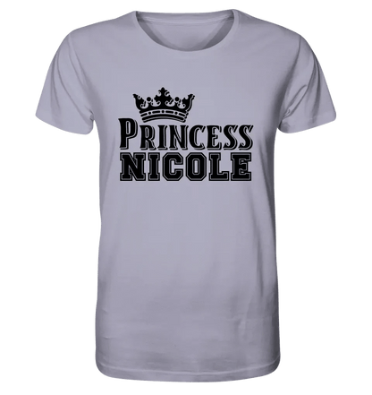 PRINCESS + WUNSCHNAME • Unisex Premium T-Shirt XS-5XL aus Bio-Baumwolle für Damen & Herren • Exklusivdesign • personalisiert