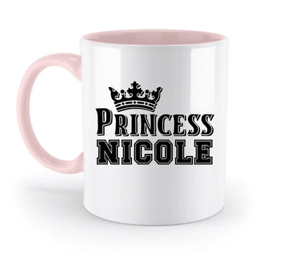 PRINCESS + WUNSCHNAME • zweifarbige Tasse • Exklusivdesign • personalisiert