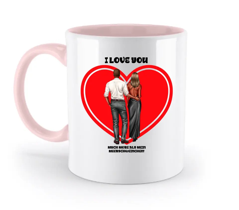 Paar Designer: Abendlook Couple - zweifarbige Tasse