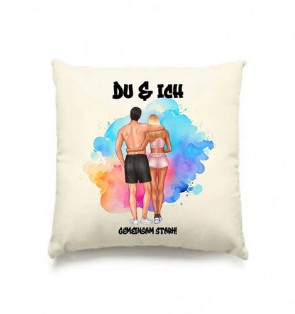 Paar Designer Fitness Couple, personalisierbar: Kissen 40x40 cm