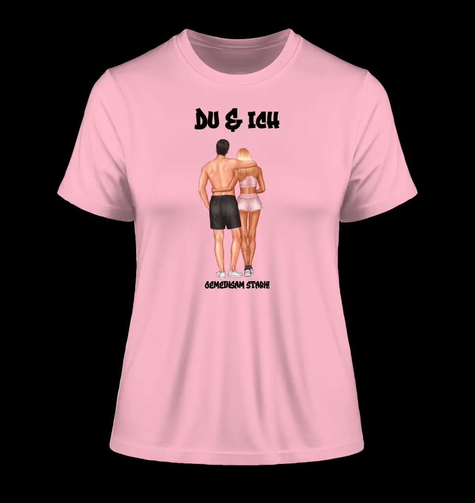 Paar Designer: Fitness Couple personalisierbar - Ladies Premium T-Shirt XS-2XL aus Bio-Baumwolle für Damen