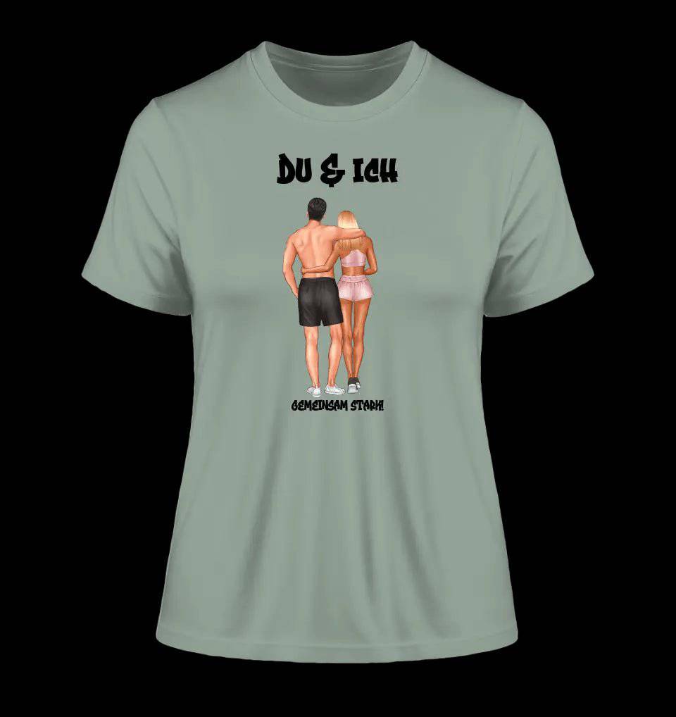 Paar Designer: Fitness Couple personalisierbar - Ladies Premium T-Shirt XS-2XL aus Bio-Baumwolle für Damen