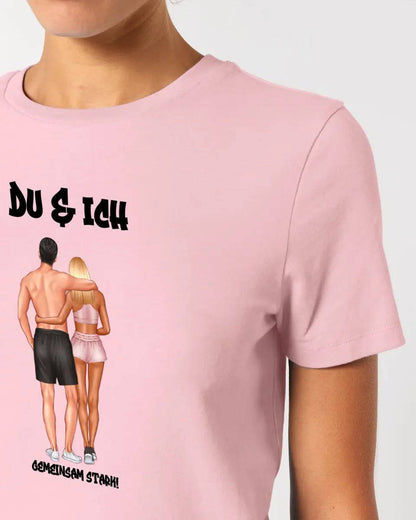 Paar Designer: Fitness Couple personalisierbar - Ladies Premium T-Shirt XS-2XL aus Bio-Baumwolle für Damen