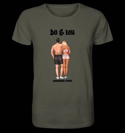 Paar Designer: Fitness Couple personalisierbar - Unisex Premium T-Shirt XS-5XL aus Bio-Baumwolle für Damen & Herren