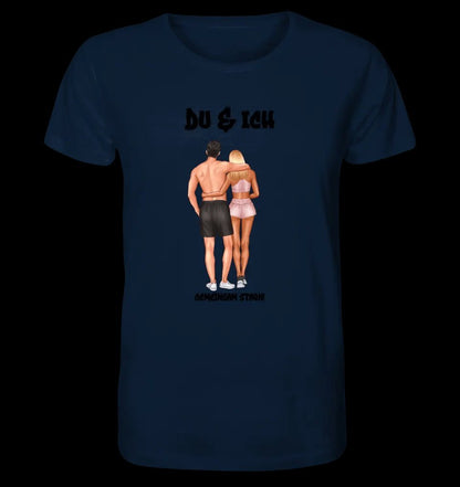 Paar Designer: Fitness Couple personalisierbar - Unisex Premium T-Shirt XS-5XL aus Bio-Baumwolle für Damen & Herren