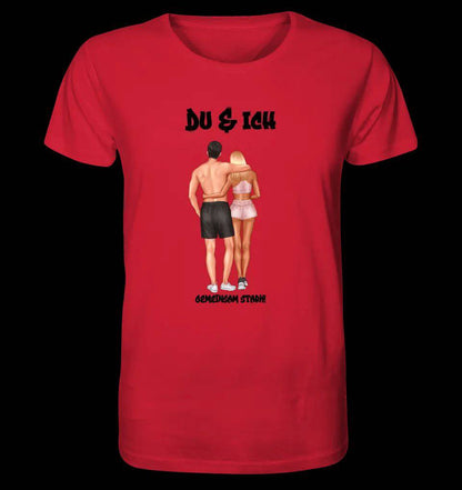 Paar Designer: Fitness Couple personalisierbar - Unisex Premium T-Shirt XS-5XL aus Bio-Baumwolle für Damen & Herren