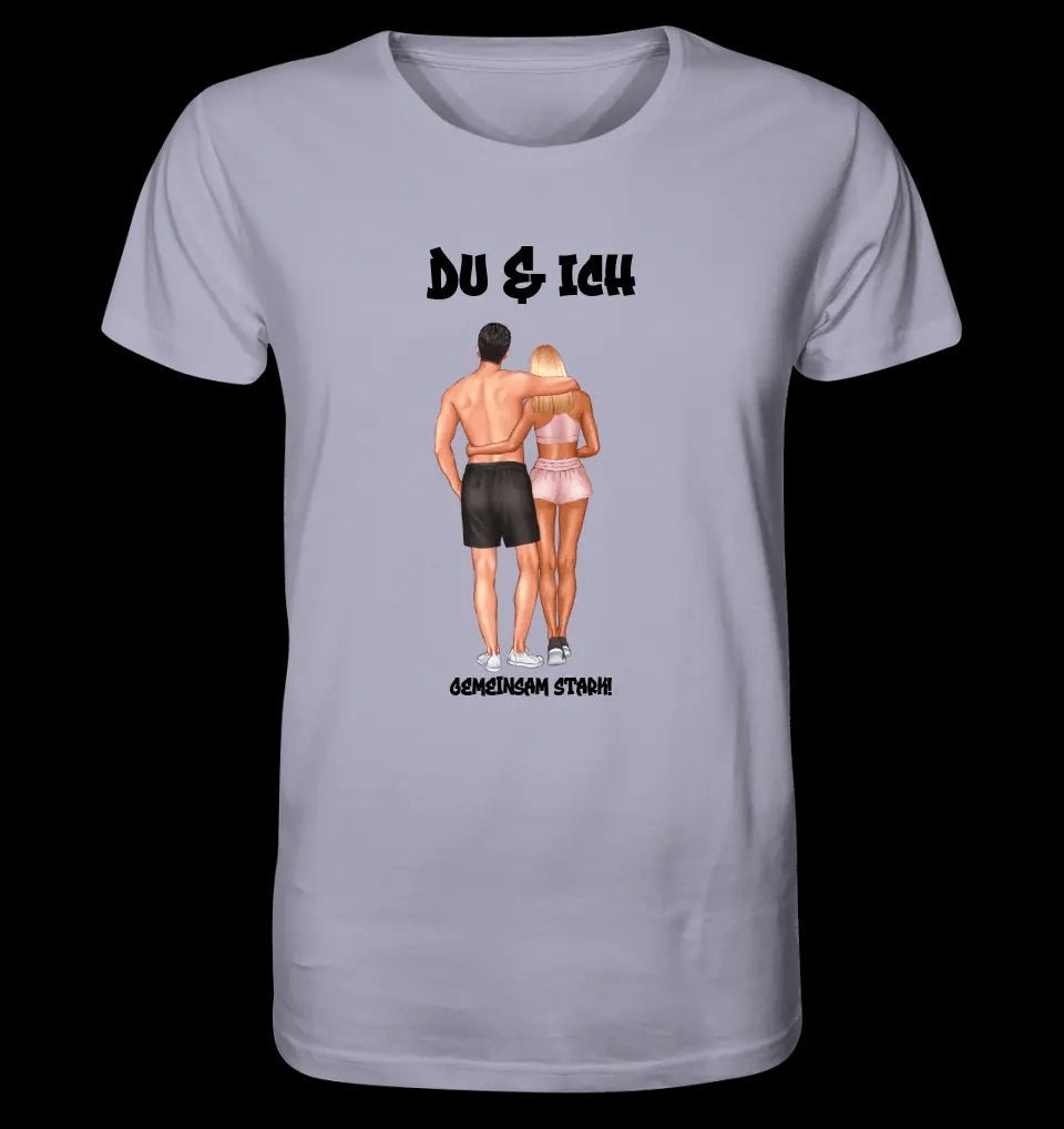 Paar Designer: Fitness Couple personalisierbar - Unisex Premium T-Shirt XS-5XL aus Bio-Baumwolle für Damen & Herren