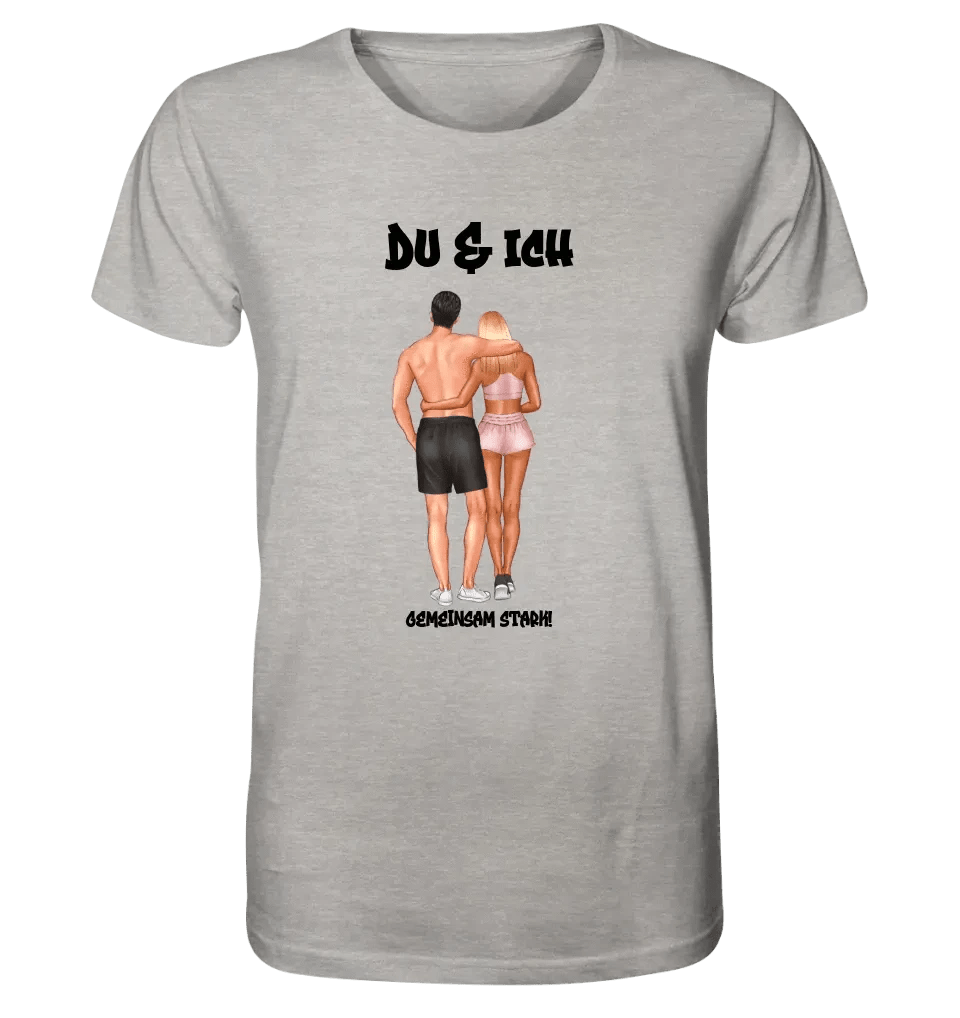 Paar Designer: Fitness Couple personalisierbar - Unisex Premium T-Shirt XS-5XL aus Bio-Baumwolle für Damen & Herren