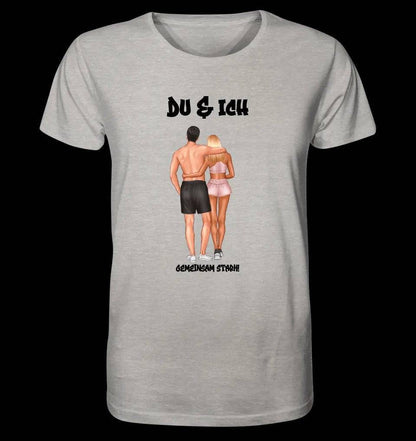 Paar Designer: Fitness Couple personalisierbar - Unisex Premium T-Shirt XS-5XL aus Bio-Baumwolle für Damen & Herren