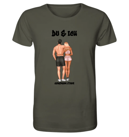 Paar Designer: Fitness Couple personalisierbar - Unisex Premium T-Shirt XS-5XL aus Bio-Baumwolle für Damen & Herren