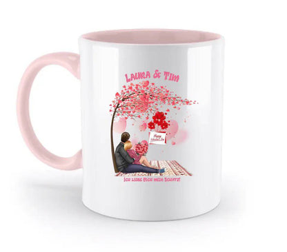 Paar Designer Valentinstag Picknick: Zweifarbige Tasse 330ml