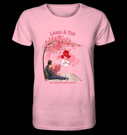 Paar Designer Valentinstag Picknick personalisierbar - Unisex Premium T-Shirt XS-5XL aus Bio-Baumwolle für Damen & Herren