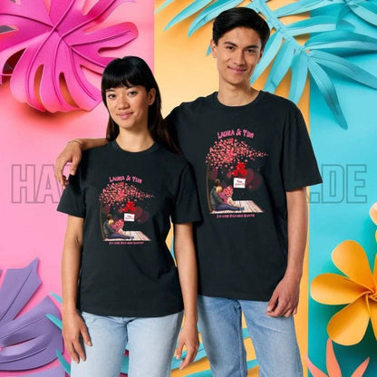 Paar Designer Valentinstag Picknick personalisierbar - Unisex Premium T-Shirt XS-5XL aus Bio-Baumwolle für Damen & Herren