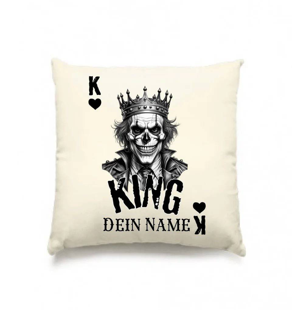 Poker King + dein Name • Kissen 40x40 cm • personalisiert