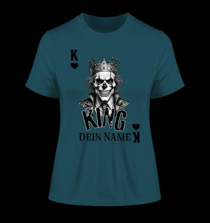 Poker King + dein Name • Ladies Premium T-Shirt XS-2XL aus Bio-Baumwolle für Damen • Exklusivdesign • personalisiert