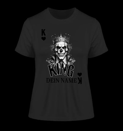 Poker King + dein Name • Ladies Premium T-Shirt XS-2XL aus Bio-Baumwolle für Damen • Exklusivdesign • personalisiert